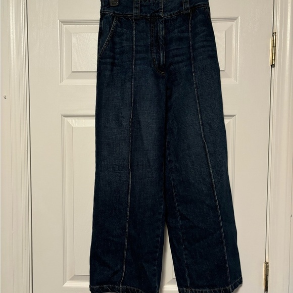 Rachel Comey Elio Wide-Leg Pintuck Jeans Indigo Denim Size 4 - Picture 8 of 14